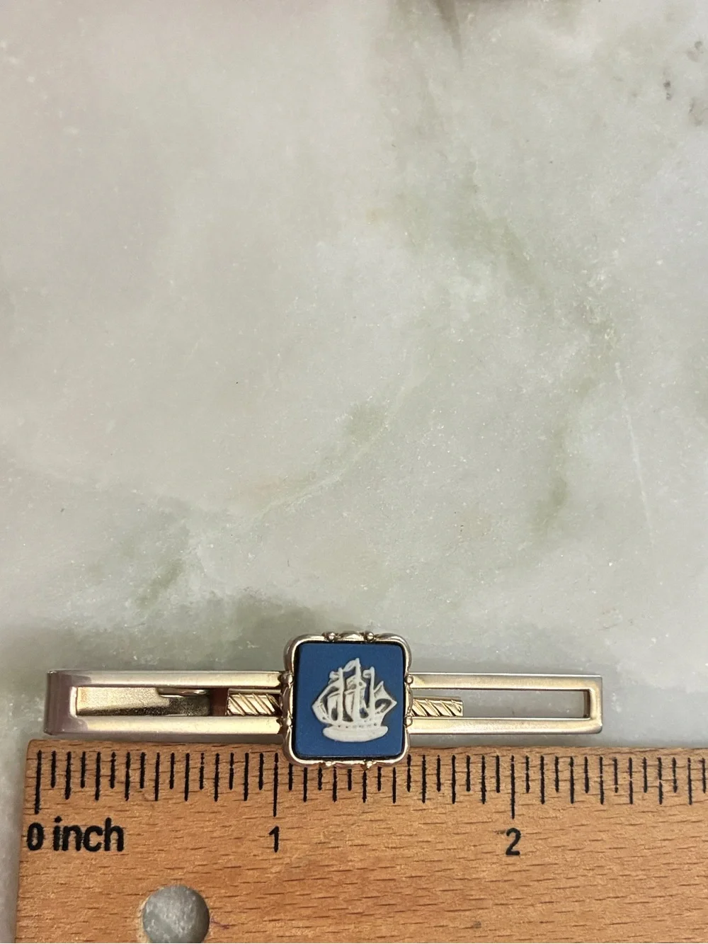 ⚓️ Wedgwood Vintage Tie Clip Ship Nautical